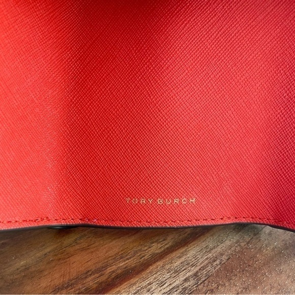Tory Burch Red and Pink Trifold Wallet - Picture 7 of 8